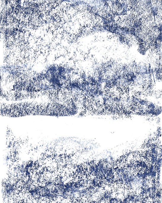 Die blaue Stunde, pastel on paper, 21cm × 29,7 cm, 2017 artwork by Nina Ansari
