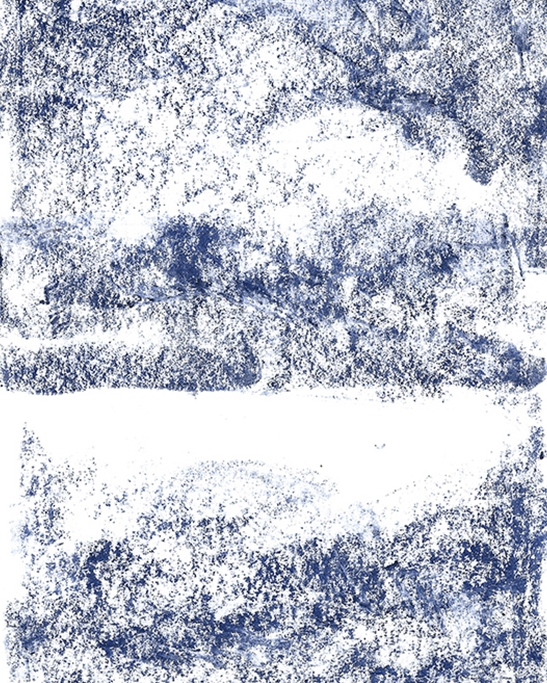 Die blaue Stunde, pastel on paper, 21cm × 29,7 cm, 2017 artwork by Nina Ansari