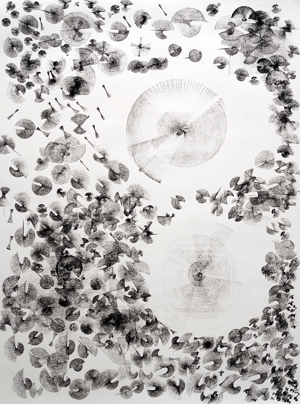 derwische-schwarzkreide-hahnemuehlepapier60x80 cm-2013-nina ansari